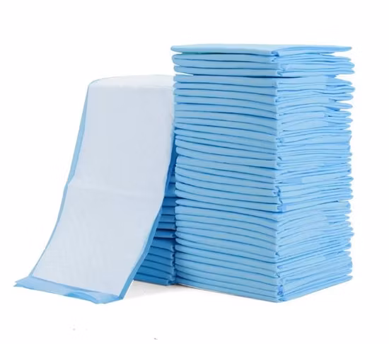 Fabricante de almofada descartável médica para cuidados pessoais com filme azul altamente absorvente para hospital